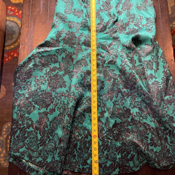 Green print Jessica Howard 16W satin lined dress - Picture 2 of 5